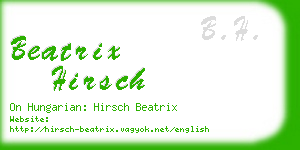 beatrix hirsch business card